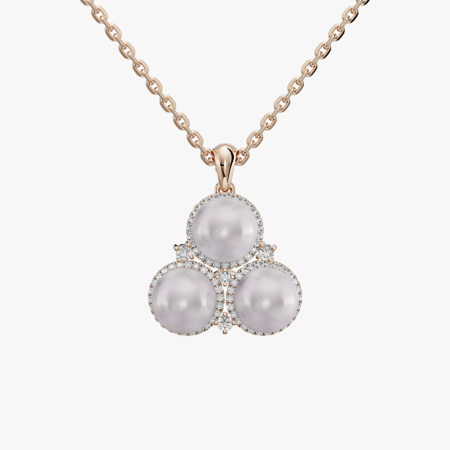 Sovina Pearl and Diamond Pendant